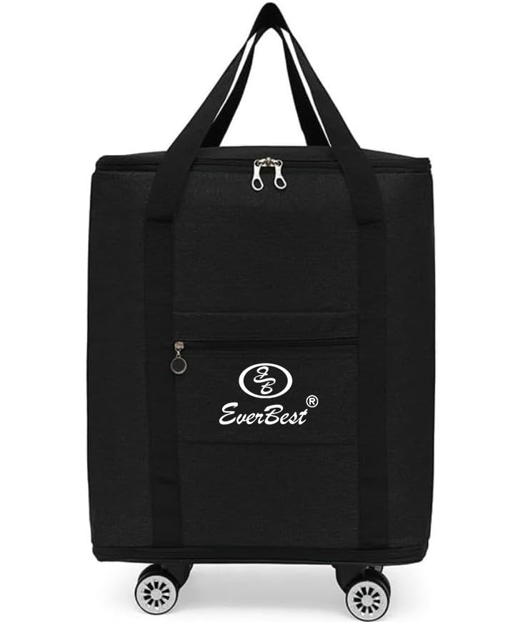 EverBest Expandable Foldable Duffel Bag Suitcase with Detachable Wheels Collapsible Rolling Travel Bag for Men Women (Medium)-image-12