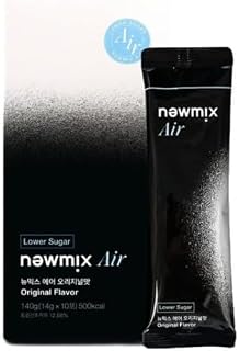 【韓国】newmix ニューミックス コーヒー オリジナル味 スティックタイプ 1箱 (10本) ｜韓国スタイルの深い味わい インスタントコーヒー 個包装 (1箱, エア低糖ミックスコーヒー) [並行輸入品]