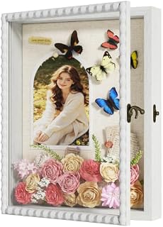 Love-KANKEI Shadow Boxes with Unique Solid Wood Beads Bundle (Contain 2 Items)