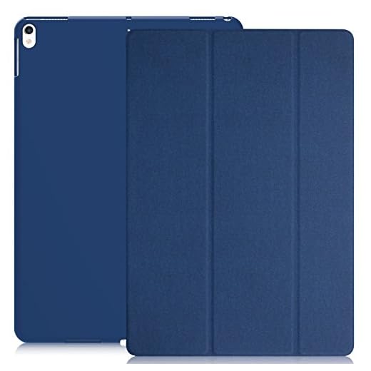 KHOMO Funda iPad Air 3 10.5 (2019) / iPad Pro 10.5 (2017) Carcasa Dual Ultra Delgada y Ligera con Smart Cover Magnético - Azul Oscuro
