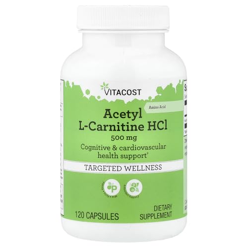 Vitacost Acetyl L-Carnitine HCl - 500 mg - 120 Capsules