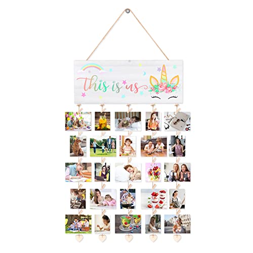 Joarhonal Unicorn Wall Decor - Unicorn Picture Frame This Is Us Hanging Photo Display Unicorns Gifts For Girls Kids #TOP25