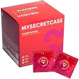 MySecretCase Preservativi Stimolante x Lei 100 pz Profilattici con Nervature e Punti per Piacere Intenso Condom con Rilievi Preservativi Stimolanti Pack in Lattice con Texture Massaggiante