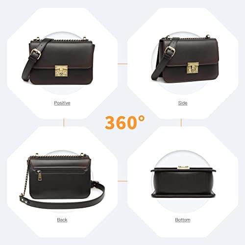 Miss Lulu Crossbody Bag Ladies Shoulder Bag Small Women Handbag,Synthetic Leather, With Adjustable Strap, Vintage Style, Light Weight, Easy Match with Clothes