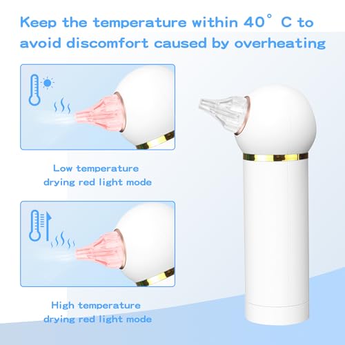 TopQuaFocus Ear Dryer for Swimming, Water Sports, Surfing and Hearing Aid Use, Two Models of Smart Ear Water Drying Effective Ear Water Remover for Children and Adults-White