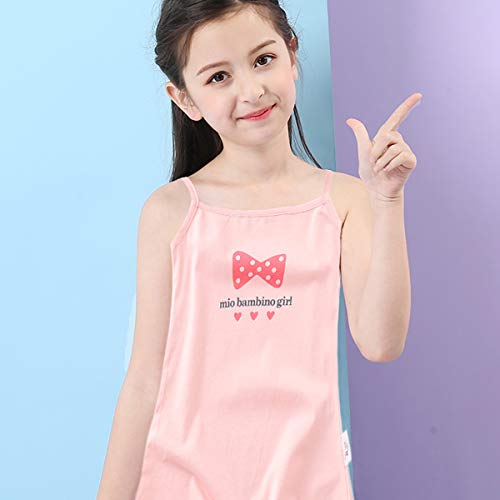 Debaijia Kids Vests 3 Pack Girls Sleeveless Undershirt Soft Camisole Cotton Cartoon Tank Tops Summer Breathable.(100) #TOP5