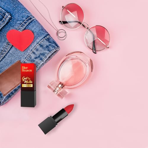 Image of Blue Heaven Get Matte Lipstick | Soft Matte Finish and Lightweight Formula | Intense Pigment | Long-Lasting Lipsticks For Women | 108R | 4gm (Pack of 2)