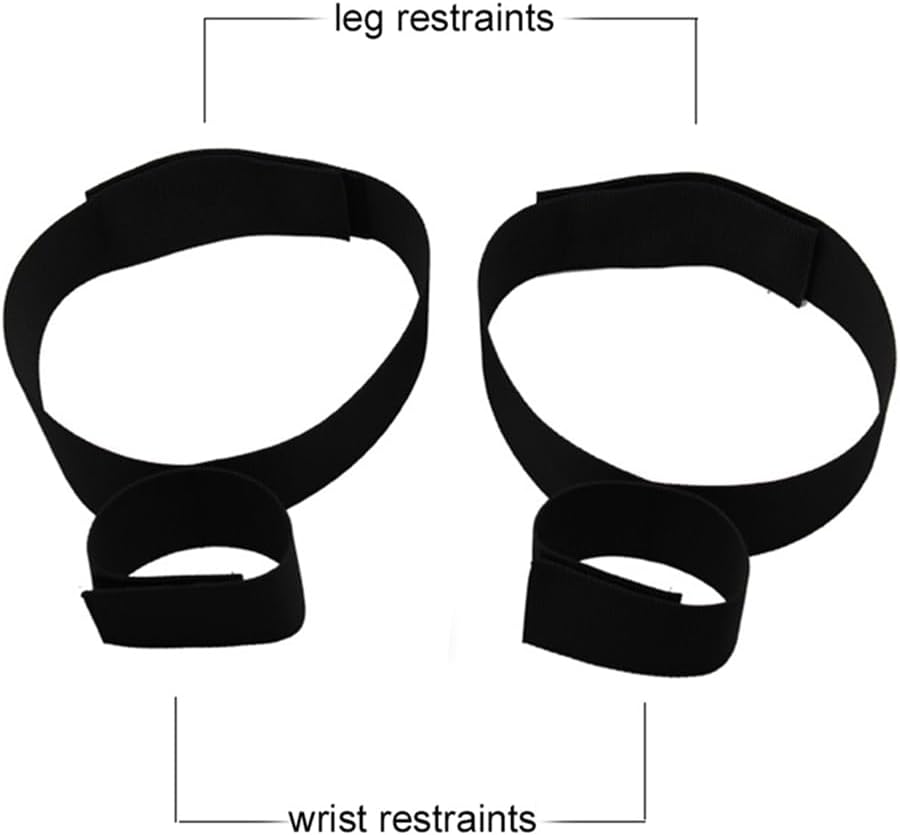 BDSM Sex Bed Bondage Restraints Kit Toys for Ankles and Wrists Bar Fuzzy Hand Cuff Set Handcuffs for Adults Grownups Bedroom Bondaged Bed Tie Downs Bondaged Rope Cord & Rope Kit Sweatshirt