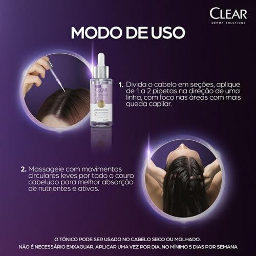 Clear Tônico Capilar Antiqueda Derma Solutions 60Ml