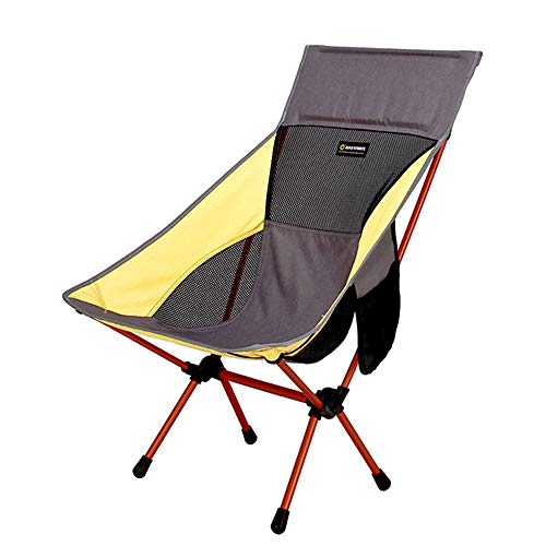 Jardin chaise pliante portable jaune et solide pour camping sauvage