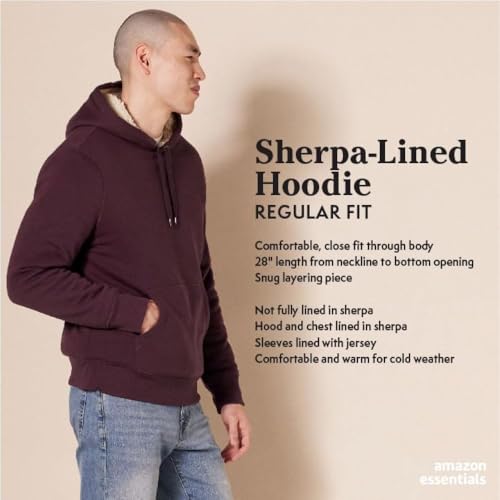 Amazon Essentials Men's Hoodies, Sherpa-Lined Pullover2