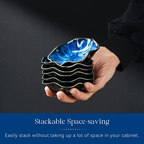 Livehouse 4.3 Inch Vintage Style Kiln Glazed Small Ceramic Dipping Bowls Pinch Bowl Side Dishes For Soy Sauce Dessert Tomato, Set Of 6 #TOP4