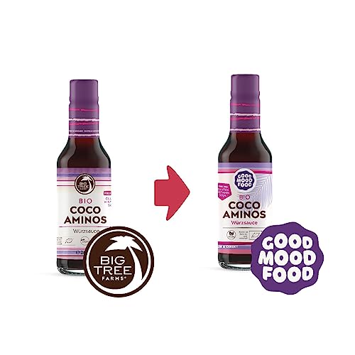 Foto von Coco Aminos Würzsauce Bio goodmoodfood 2x500 ml – Sojasauce Alternative Coconut Soy Sauce Vegan Glutenfrei Histaminfrei Sojafrei