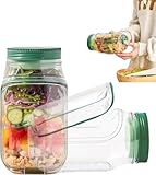 Genérico Salad pod, Recipiente de ensalada con apertura lateral, contenedor portátil de ensalada 2025, caja de aperitivos con tapa, adecuado para el hogar, al aire libre, viajes y fiestas