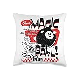 Magic 8 Ball - The Original Fortune Teller Vintage Pattern Throw Pillow