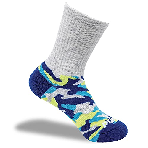 Prince Boys' Crew Length Athletic Socks With Cushion For Active Kids (6 Pair Pack) #TOP2