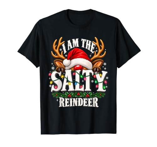Funny Salty Reindeer Christmas Holiday Attitude T�V���c