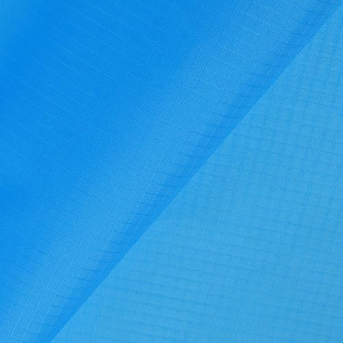 sheelokhwui Precut Nylon Fabric (2 Yards x 57 inch) - Water Repellent Ripstop Fabric, Lightweight, Durable - Used for Covers, Flags, Sacks, Bags, Kites, Outdoor Crafts and DIY - Turquoise