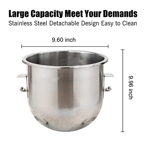 Commercial Food Mixer 10Qt Stand Mixer Multifunctional Electric Food Mixer With Grinder Head Linker 400W 3 Speeds Adjustable Dough Mixer 404/225/125 Rpm Heavy Duty With Etl Standard #TOP6