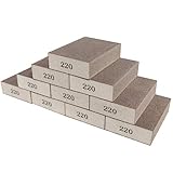 Sackorange 10 Pack 220 Grit Sanding Sponge, Washable and Reusable Sanding Blocks Great for Pot Brush...