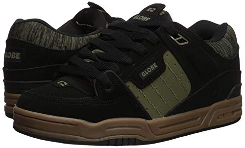 Image of Globe Men's Fusion Shoe, Black /Olive /Knit, 10 Medium US