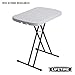 Mesa auxiliar plegable ajustable en altura 66 x 46 x 61-71 cm