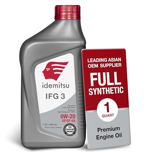 Idemitsu IFG3 0W-20 SP/GF-6A Full Synthetic Motor Oil – 1 Quart | Engineered for Maximum Fuel Efficiency and Engine Protection