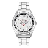 Cloud Thunder - Orologio casual da uomo, con cinturino in acciaio inox, in lega, al quarzo, Stile:, regular, Bracciale