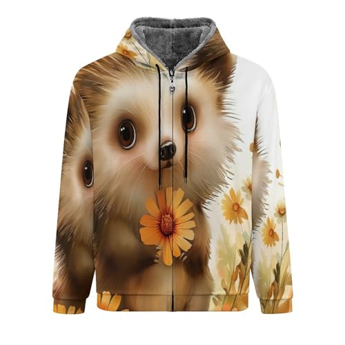 Veste polaire à capuche homme pour randonnée et marche veste thermique extérieure zippée
