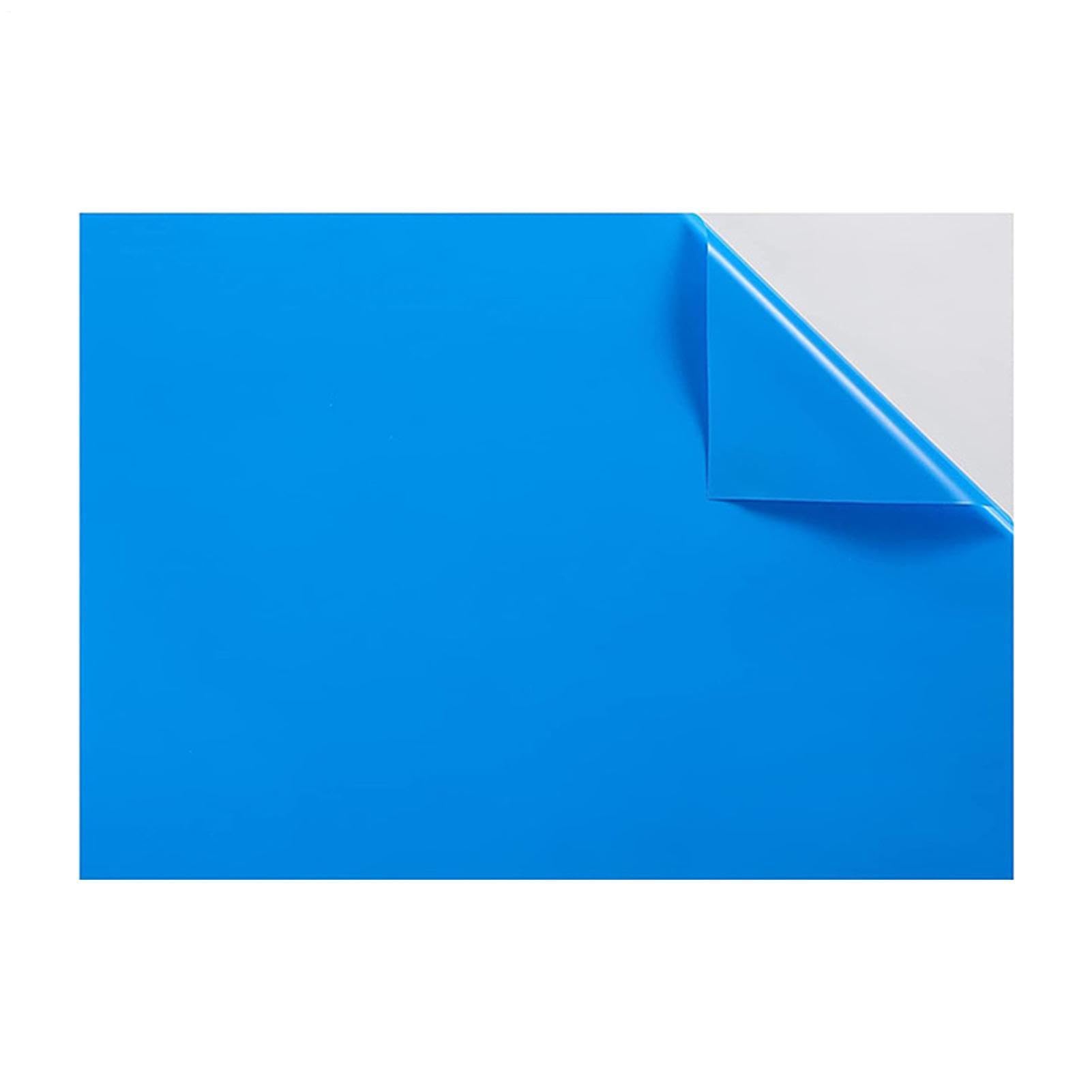 Large Pool Liner Repair Patch 4x2Ft - Self-Adhesive Vinyl Repair Kit | Blue PVC Waterproof Liner Patches for Ground Pools | Inflatable Kayak Patches for Hot Tub Swimming Ring Bathtub