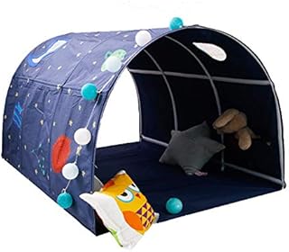 HI SUYI Children's Cabin Bed Tunnel Tent for 90-100cm in Width Loft Bed Bunk Tent,Fabric, Blue, Single