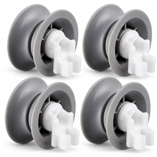 BUNNY BUGGS 611666 Dishwasher Upper Rack Roller Wheel Kit, Compatible with Bosch Dishwashers, Replaces 00611666, 10032849, 00165313, 165313, PS8727423, AP4355370, 4-Pack
