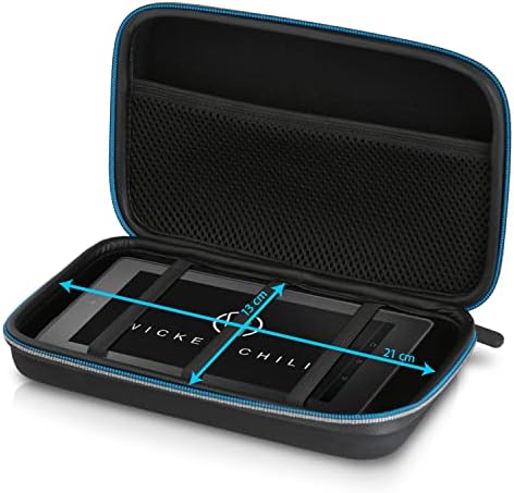 Wicked Chili uniwersalna torba/twarde etui na małe urządzenia elektroniczne, torba na konsolę do gier, tablet, nawigacja, tablet 6-7 cali, kabel, powerbank, zasilacz, etui, case (wewnątrz: 200 x 128 x 45 mm)