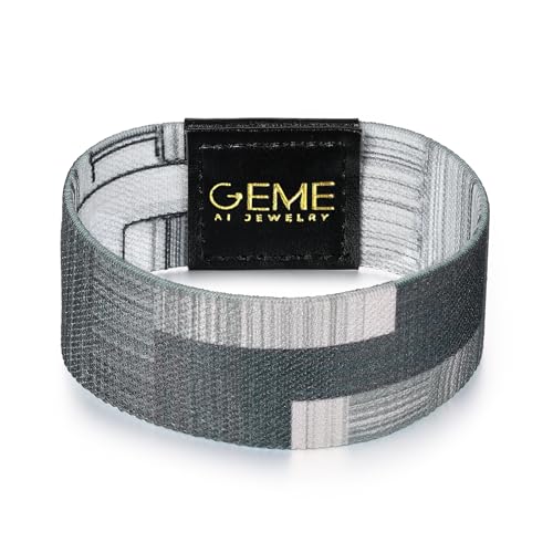GEME Memory Bracelet for Women Men, NFC Bible Voice AI Bracelets - In Memory of Loved Ones Keepsake Jewelry, Memorial Gifts, Sympathy Gift for Family, Healing (Gray, Fits Wrists 5.5''-7'')