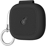 Geiomoo Silicone Case for Anker Soundcore P31i, Soft Flexible Scratch Resistant Protective Cover with Carabiner (Black)