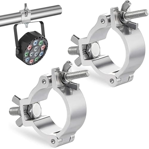BAISHUWU - Truss Clamp Crochet de Fixation, 25-30 mm Pinces pour Éclairage de Scène, 2pcs Crochets de Fixation Éclairage de Scène, Truss Clamp Pince de Lumière de Scène, Lumière dj Clamps, Capacité de 100 kg