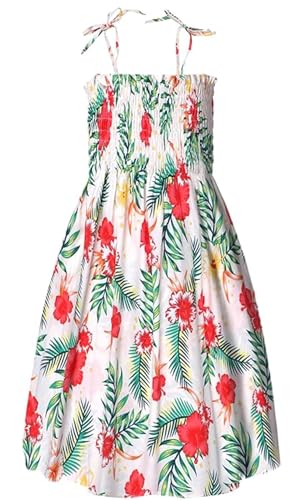 Image of SANGTREE Girls' Women's Summer Sundress Casual Smocked Floral Beach Holiday Dress, 18 Month - XL