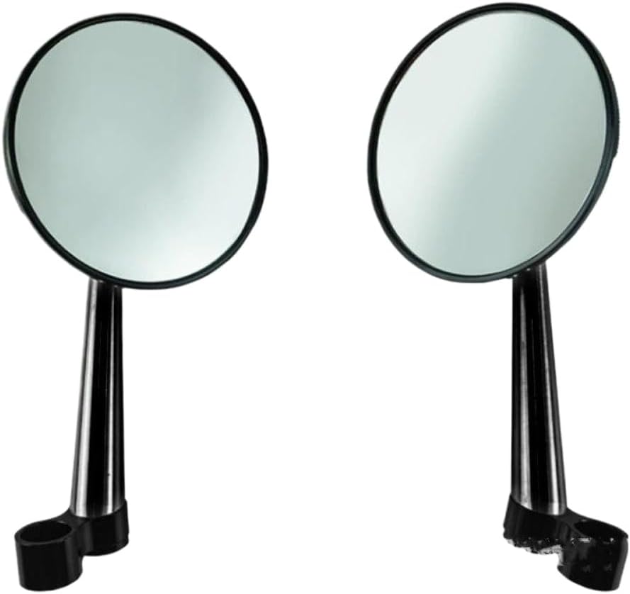 Rearview Mirror Modified Aluminum Round Straight Handle Pole Reflector Compatible With Motorcycle Off Road Vehicle(silvery)
