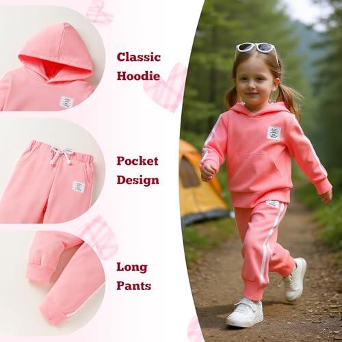 YOUNGER TREE Toddler Baby Clothes Girl Boy Fall Winter Outfits Long Sleeve Hoodie Top and Long Sweatpants Set Sweatsuit4