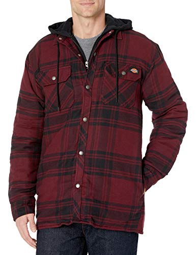 Image of Dickies Men's Relaxed Fit Icon Hooded Quilted Shirt Jacket