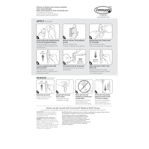 Command Medium Designer Hooks, Brushed Nickel, 3-Hooks, 6-Strips, Decorate Damage-Free by Command - Image 8