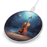 Violin Poster Wireless Charger 10W Fast Charging Pad Anti-Slip Qi Certified Wireless Charging Pad Charging Station Portable Phone Charger for All Wireless Charging Smartphone