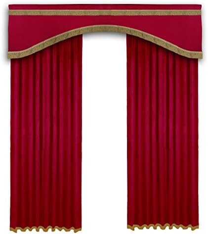Saaria Red Events Entry Door perfect Decorative Velvet Curtain Panel Stage ,Wall Covers ,Hall Partition Decoration Backdrop 6ft Wx 8ft H