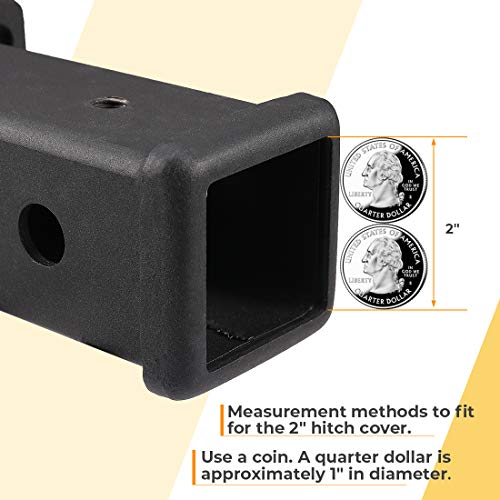 Bougerv 2 Inch Trailer Hitch Cover Tube Cover Plug Cap Rubber Fits 2 Inch Receivers Class 3 4 5 For Toyota Ford Jeep Chevrolet Nissan Dodge Ram Porsche Mercedes Benz Polaris Ranger Atv Utv Polaris #TOP2