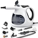 Rankaa Nettoyeur Vapeur à Main 5S Chauffe Rapide, 1200W Nettoyant, Steam Cleaner Poids Optimisé (Seulement 0.92 kg), 400ML Réservoir Transparent (Remplissage Facile) avec 10 Accessoires
