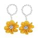 DZT1968 Baby Girl Pearl Chiffon Foot Flower Shoes Barefoot Sandals (Yellow)