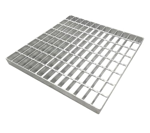 Caillebotis acier galvanisé B125 400x400 mm pour trottoir et jardin