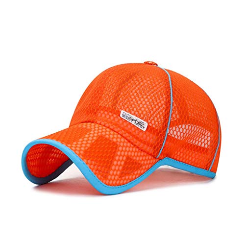 Xibeitrade Big Kids Colorful Quick Dry Mesh Baseball Cap Summer Breathable Boy Girl Sunscreen Hat (Blue) #TOP1