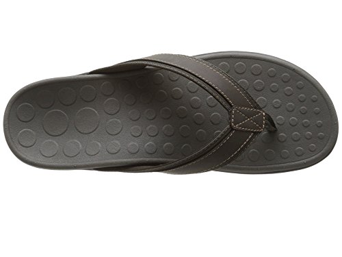 Vionic Men's Tide Toe-Post Sandal - Flip Flop With Concealed Orthotic Arch Support Brown 10 Medium Us #TOP1