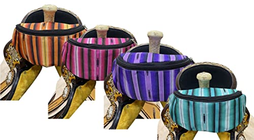 Showman Southwest Design Insulated Nylon Saddle Pouch (Teal)